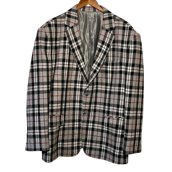 Hand Made Jeff Spencer Academia Professor Plaid Tartan Blazer Indie Statement 46 - Picture 1 of 11